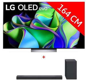 TV OLED 65" LG OLED65C3 - 4K , Smart TV + barre de son SC9S (via ODR 600€)