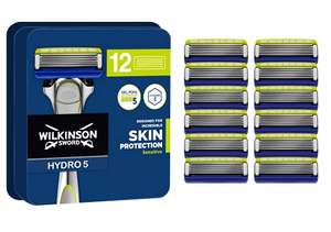 Paquet de 12 lames de rasoir Wilkinson Hydro 5 Skin Protect Sensitive (17.92€ Via Abonnement Prévoyez & Economisez)