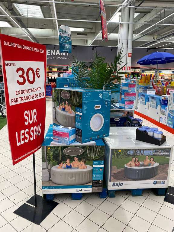 30€ en bons d'achat tous les 100€ sur les spas et piscines - Collégien (77)