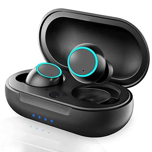 Écouteurs Intra-Auriculaires Bluetooth 5.0, Tactile avec Micro Intégré IPX7 Étanche HiFi Stéréo,30 Heures Durée de Lecture (Vendeur Tiers)
