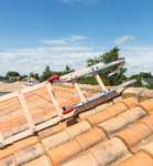 Echelle de toit en bois avec crochet faîtage alu Hailo Safety Roof - 5 mètres (hailo-shop.fr)