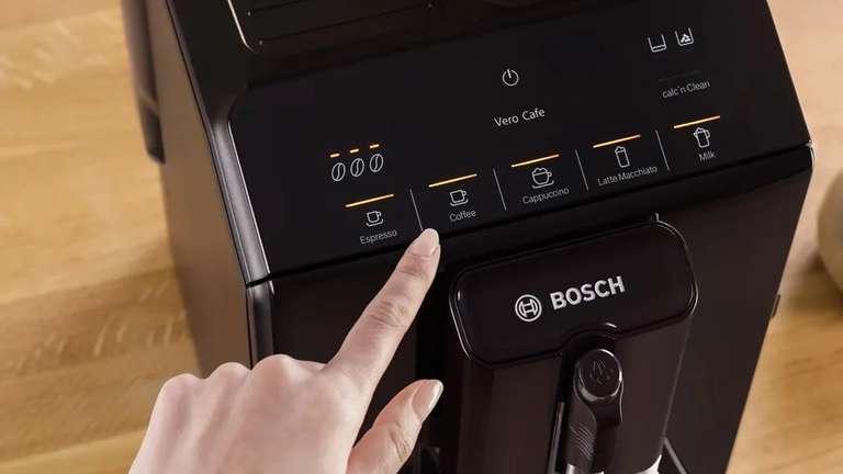 Machine à expresso automatique Bosch VeroCafé Serie 2 TIE20119 - 15 bars, 1300W, Broyeur meules céramiques (Via ODR de 30€)