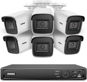 Système de vidéosurveillance PoE ANNKE H800 - 6 Caméras 4K (8MP, IP67) + Enregistreur vidéo NVR (8CH) + Accessoires