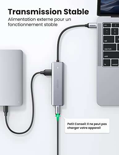 Hub USB C vers 4 Ports USB 3.0 Ugreen (via coupon - vendeur tiers)