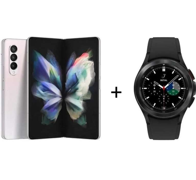 [CDAV] Smartphone 6.2" Samsung Galaxy Z Fold 3 (5G, 256 Go) + Montre connectée Galaxy Watch 4 Classic 46mm (Via ODR de 170€)