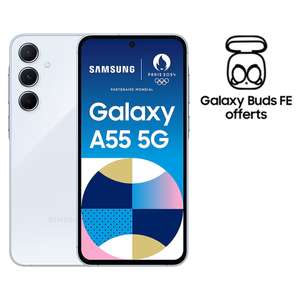 [Précommande - The Corner/Samsung +/...] Smartphone Samsung Galaxy A55 256 Go + Galaxy Buds FE (Via 50€ de bonus reprise)