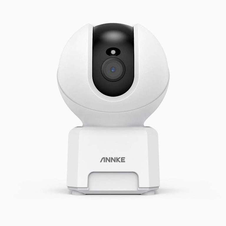 Caméra de surveillance intérieure WiFi ANNKE Crater Pro - 4MP (2560x1440), 5/2.4 GHz, H 350° / V 60°, Vision nocturne, Compatible Alexa