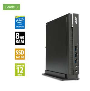 Lot de 5 Tours Acer Veriton N4640G USFF - Celeron G3900T@2.60GHz, 8 Go RAM, 240 Go SSD, Sans OS (Occasion - Grade B)