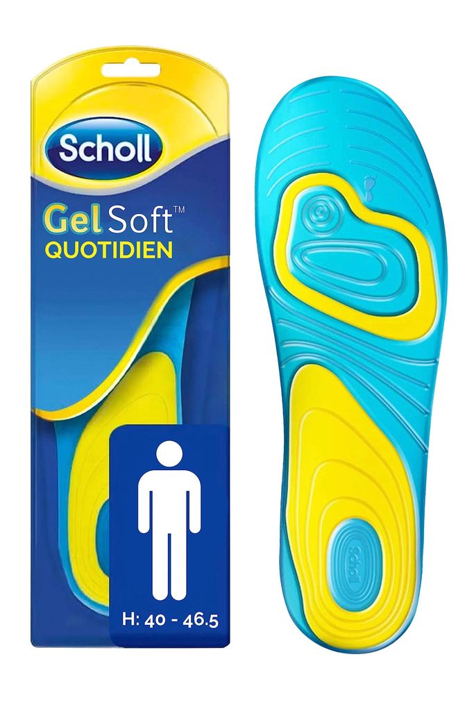 Semelles Scholl GelSoft Homme Quotidien - Pointure de 40 à 46,5