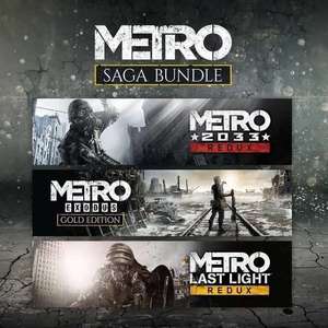 Metro Saga Bundle - 3 Jeux: 2033 Redux + Last Light Redux + Exodus Gold sur Xbox One & Series XIS (Dématérialisé - Store Turquie)