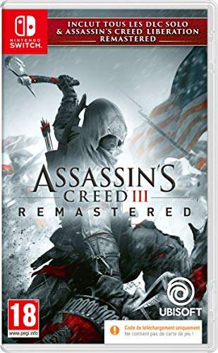 Assassin's Creed III + Assassin's Creed Liberation Remaster sur Nintendo Switch (Code dans la boite)