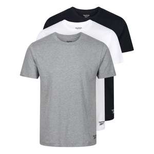 Lot de 3 T-shirts Reebok - Tailles S à L, Noir, Gris et Blanc
