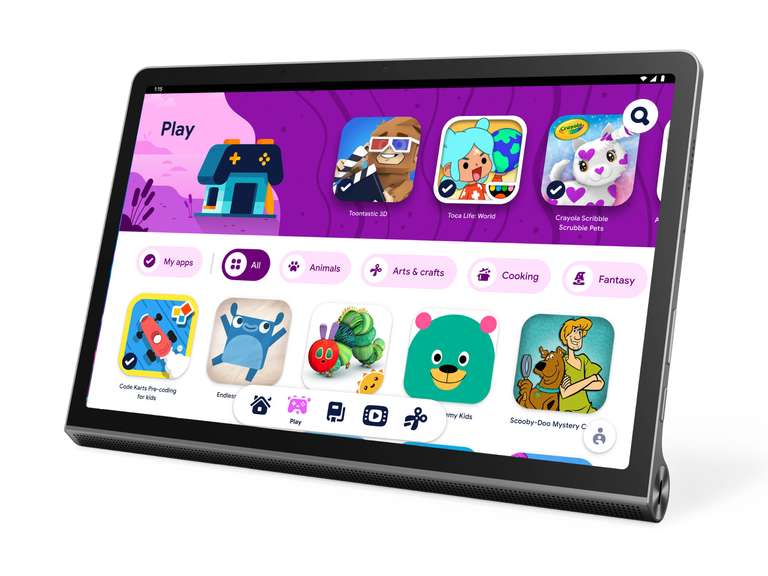Tablette 11" Lenovo Yoga Tab 11 - 2K IPS 400nits, Helio G90T, RAM 4 Go, 128 Go, Dolby Vision, 7500 mAh (Via ODR de 50€)