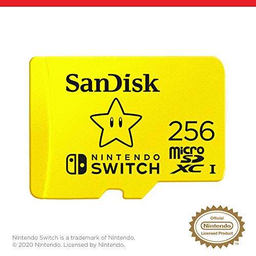 Carte mémoire microSDXC SanDisk UHS-I Nintendo Switch - 256 Go