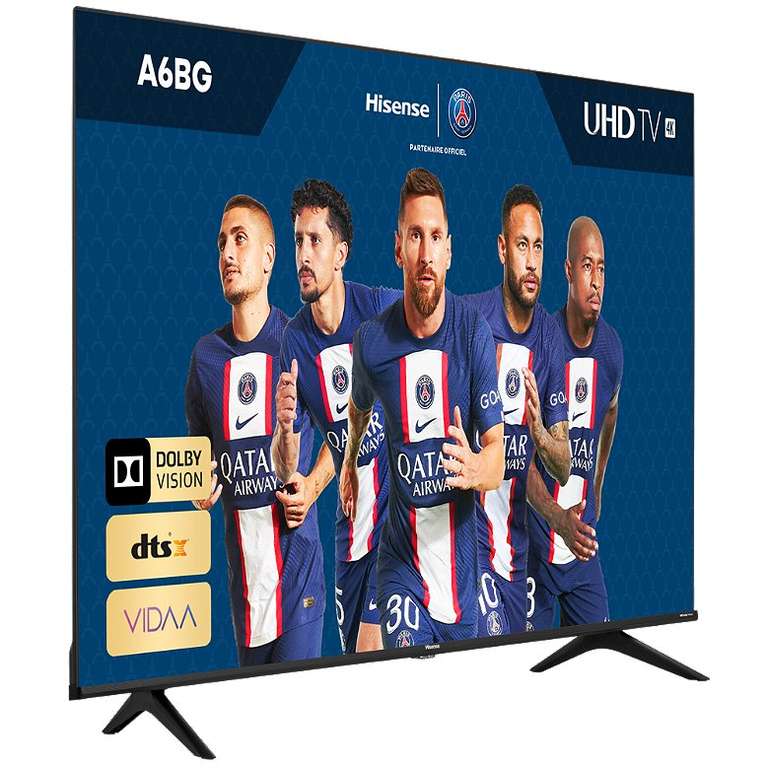 TV 65" Hisense 65A6BG - LED, 4K UHD, HDR, Dolby Vision, Smart TV (Via 155.70€ sur la carte)