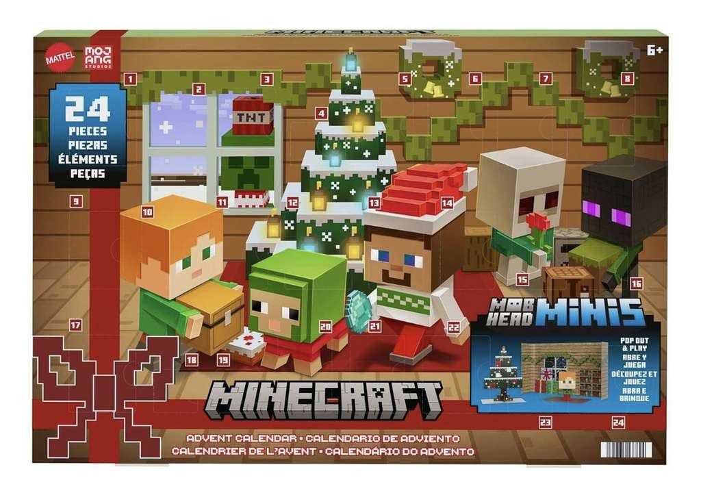 Calendrier de l'avent Minecraft 2023, 24 surprises, papeterie, enfants,  calendrier de