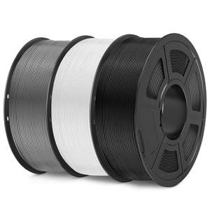 Lot de 3 Bobines de Filament pour Imprimante 3D Sunlu Petg - 1.75mm, Noir+Blanc+Gris, 3KG (13,60€/kg) (Vendeur Tiers)