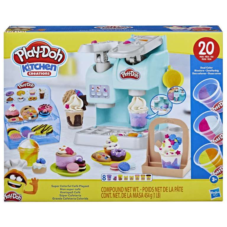 Jouet Play-Doh Kitchen Creations Mon Super café - 8 pots et 20 accessoires  –