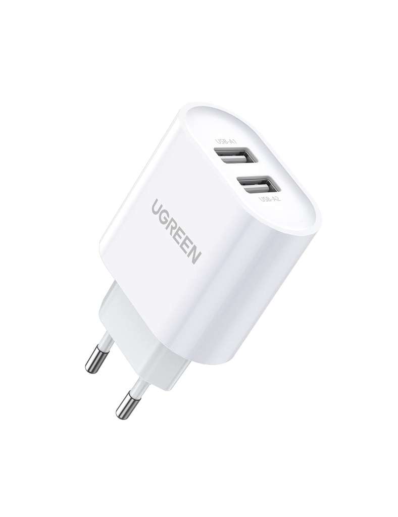 Chargeur secteur Ugreen - USB 2 Ports 3.4A avec Technologie