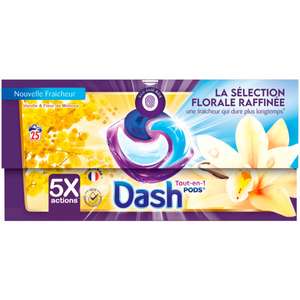 Pack 25 doses de lessive en capsules Dash - plusieurs variétés (via 10,47€ sur la carte fidélité)