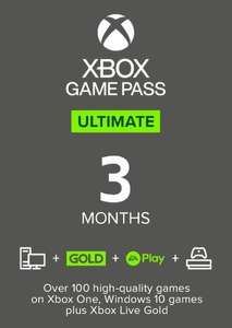 Abonnement de 3 Mois au Xbox Game Pass Ultimate sur Xbox One / PC (Dématérialisé)