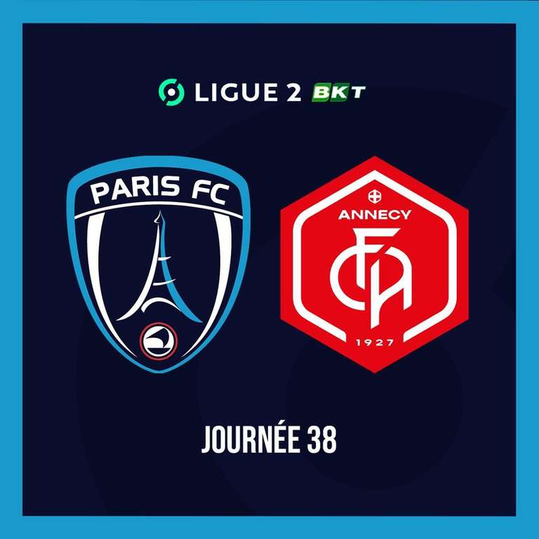 Billets pour le match Paris FC/Annecy à 5€ (billetterie.parisfc.fr)