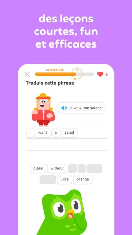 1 mois gratuit à l’application Duolingo (duolingo.com)