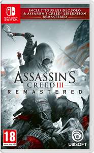 Sélection de jeux Assassin's Creed en promotion sur Nintendo Switch - Ex: Assassin's Creed III Remastered à 9.99€ (Dématérialisé)