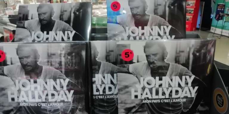 Vinyl Hallyday Mon pays c'est l'amour - Leclerc Espace Culturel Andrézieux (42)