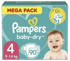 Paquet de couches et culottes Pampers Baby Dry ou Premium Protection - Différentes tailles disponibles (via 20,93€ sur carte de fidélité)