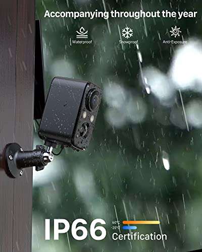 [Prime] Caméra extérieure wifi avec panneau de charge solaire IHOXTX - IP66 (Vendeur Tiers)