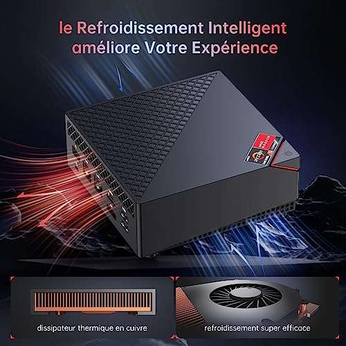 Mini PC AceMagician AM06 PRO - Ryzen 5 5625U, RAM 16 Go, SSD 512 Go, Win11 Pro (Vendeur Tiers)