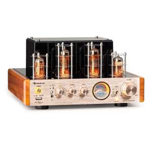Auna Amp VT Amplificateur Hi-FI à Lampes 2x35 W RMS - Stéréo BT Opt./Coax./AUX-in, Champagne (via coupon - vendeur tiers)