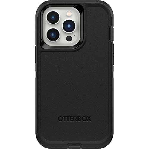 Coque OtterBox Defender pour Apple iPhone 13 Pro - Antichoc, Robuste Premium, Noir, Livré sans emballage