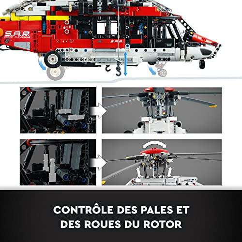 Jeu de construction Lego Technic (42145) - L'hélicoptère de sauvetage Airbus H175 (Via coupon)