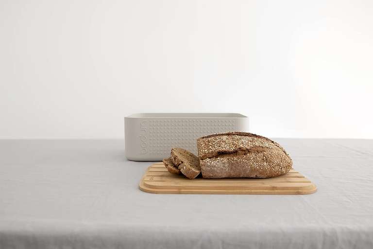 Petite boîte à pain Bodum 11740-913 Bistro - Plastique, Bois, 19,39 x 29,4 x 10,7 cm, Blanc, Petit