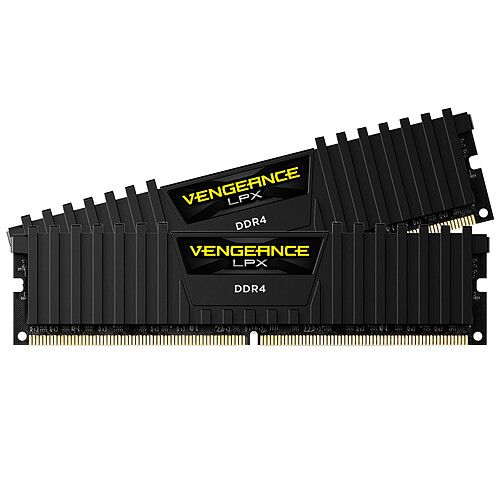 Kit Mémoire Corsair Vengeance LPX Series Low Profile CMK16GX4M2B3200C16 - 16 Go (2x 8 Go) DDR4 3200 MHz CL16 (Vendeur Tiers) — promo Maison