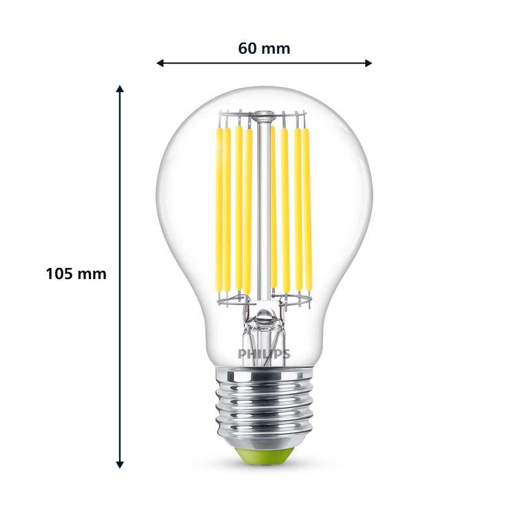 Ampoule LED Philips Ultra Efficient classe A E27 4W pour 840lm, 4000K Blanc froid, transparente (Vendeur Tiers)