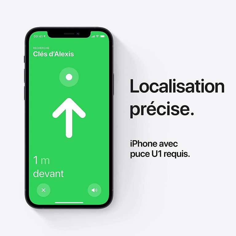 Tracker Apple AirTag (via 10€ sur la carte de fidélité)