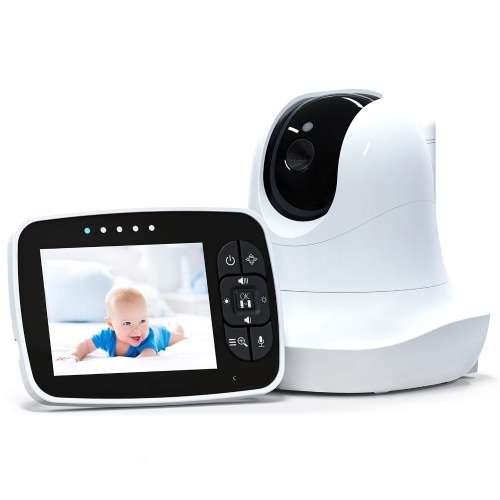 Babyphone Cacagoo (caméra + moniteur vidéo) - Audio bidirectionnel, vision nocturne, capteur de température (entrepôt France)