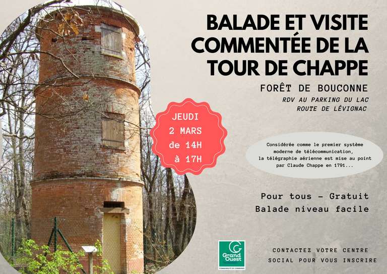 Visite Commentée Gratuite de la Tour du Télégraphe Chappe Bouconne + Collation offerte (sur inscription) - Lévignac (31)