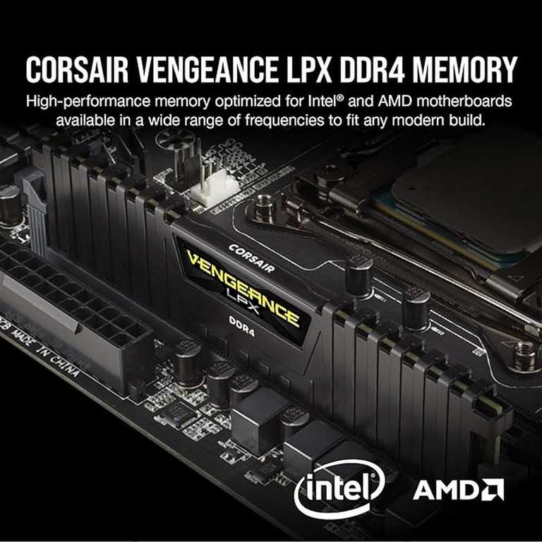 Corsair Vengeance LPX RAM 32 Go (2x16Go) DDR4 3200 MHz, noir