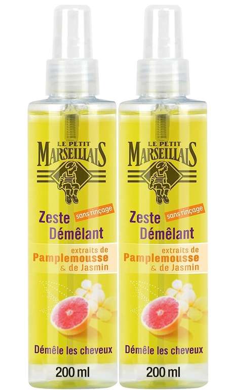 Lot de 2 démêlant Le Petit Marseillais Zeste au Jasmin et Pamplemousse, Spray 200ml (via abonnement)