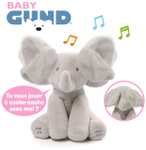 Peluche Interactive pour Bébé Flappy L'éléphant 10M et + – Bouge, Parle et Chante – Taille 30 cm