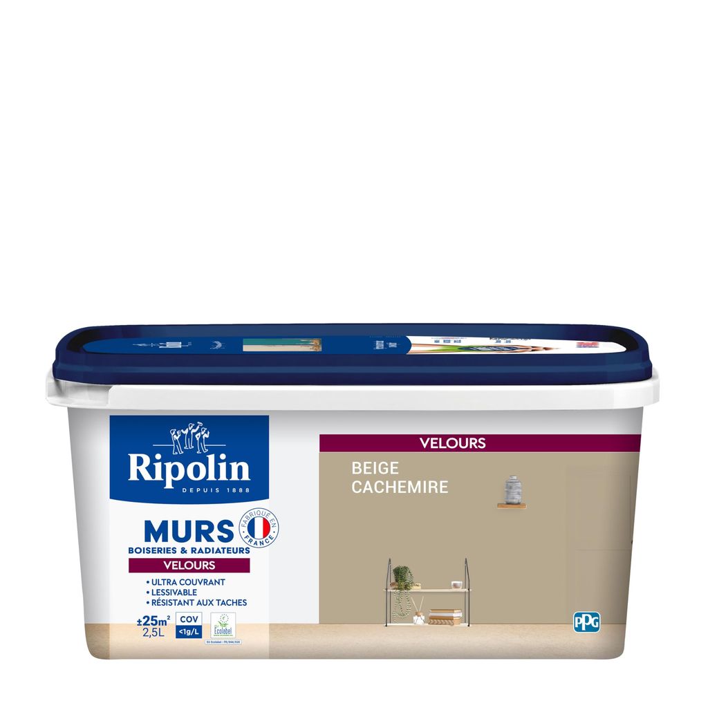 Peinture intérieure multi-supports monocouche 2,5 L Ripolin - plusieurs coloris