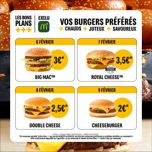 [Restaurants participants] Big Mac à 3€ (via l'application)