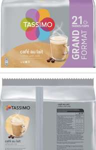 Lot de 5 paquets de 21 dosettes Tassimo Café Au Lait - 105 boissons