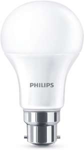 Lot de 6 ampoules LED Philips - B22, 11W équivalent 75W, Blanc Chaud