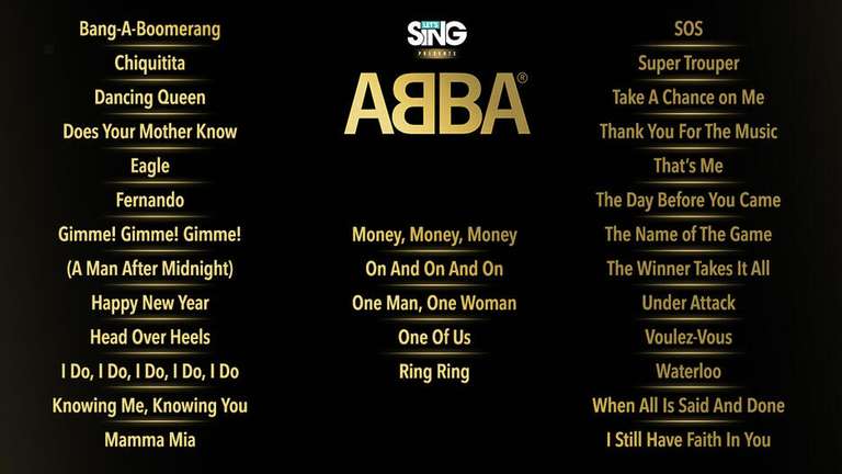 Let's Sing Presents Abba sur Nintendo Switch