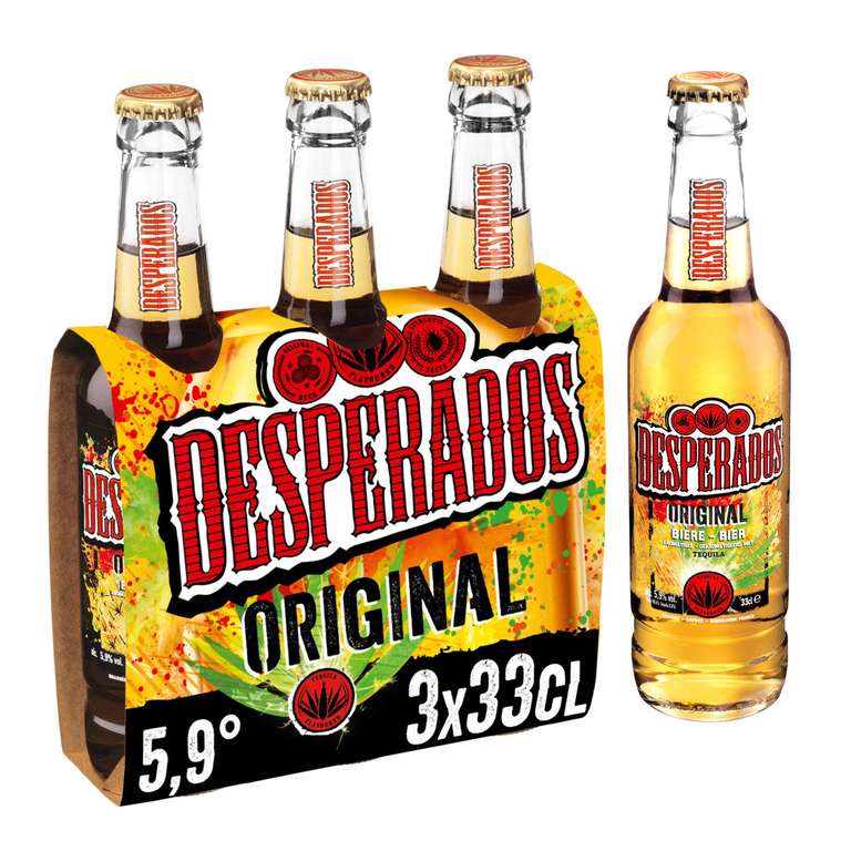 Pack de 3 bouteilles de bières Desperados Original (via 2.25€ sur carte fidélité)
